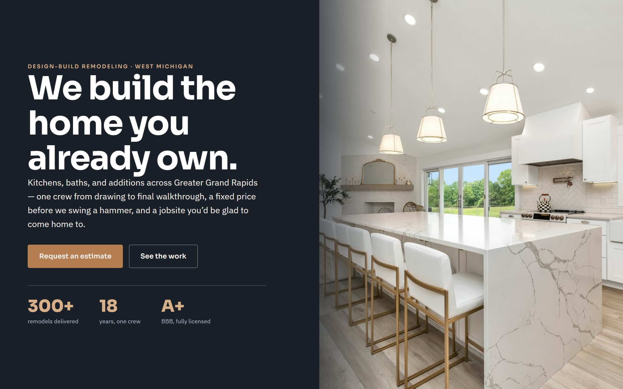 Timberline Remodeling — contractor website built by CATESWEB